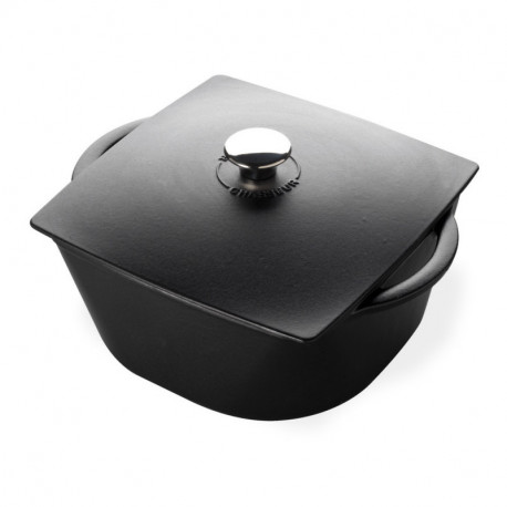  Chasseur Round Enamelled Cast Iron Casserole Pot - 24 cm - 1.7  Litres - Matte (Black Interior) : Home & Kitchen